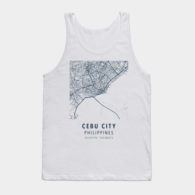 cebu city simple map Tank Top by boy cartograph